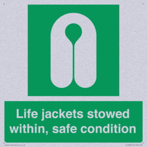 Life jackets stowed within